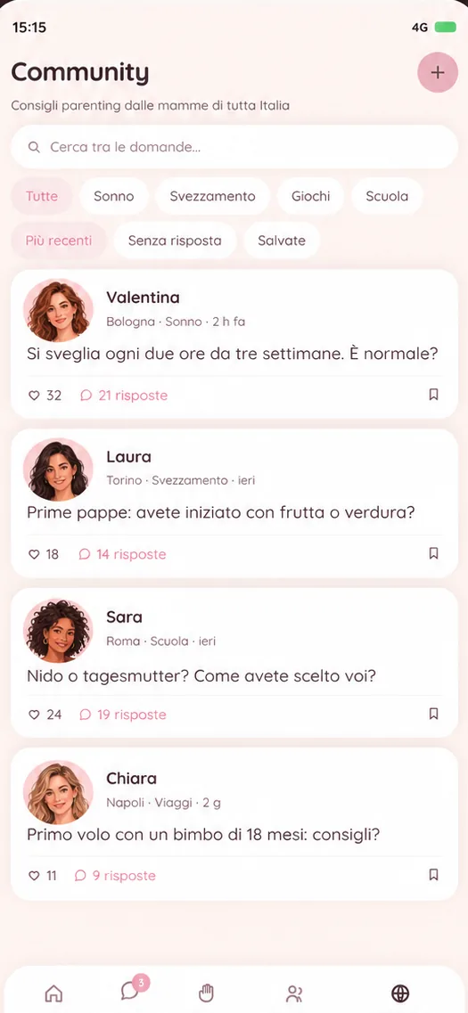 Community: domande e risposte tra mamme di tutta Italia