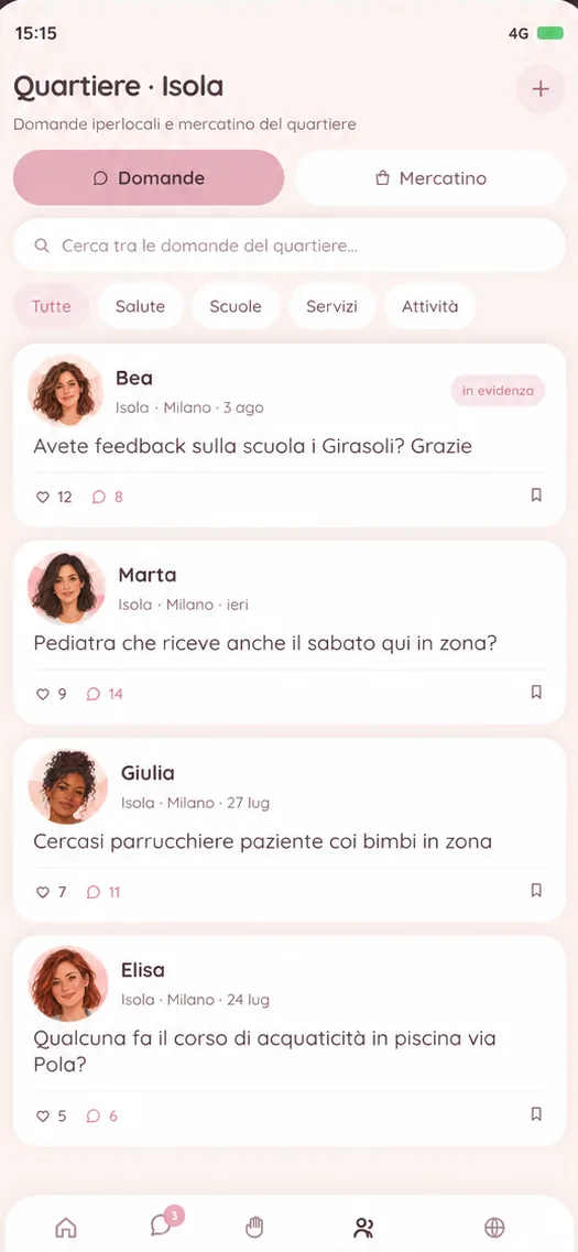 Quartiere: le domande delle mamme della zona